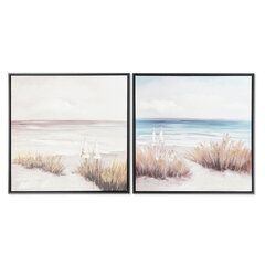 Картина DKD Home Decor, Пляж, Средиземноморье (63 x 3,5 x 63 cm) (2 шт.) цена и информация | Картины, живопись | kaup24.ee