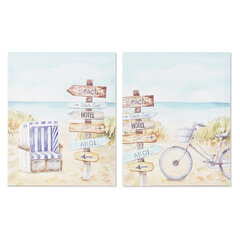 Картина DKD Home Decor, Пляж, Средиземноморье (40 x 1,8 x 50 cm) (2 шт.) цена и информация | Настенные деревянные декорации | kaup24.ee