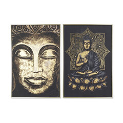Картина DKD Home Decor, Будда (63 x 4,5 x 93 cm) (2 шт.) цена и информация | Настенные деревянные декорации | kaup24.ee