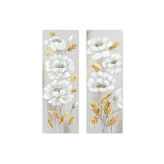 Maal DKD Home Decor Kwiaty (2 Ühikut) (40 x 3 x 120 cm) hind ja info | Seinapildid | kaup24.ee