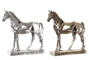 Dekoratiivkuju DKD Home Decor Hobune Hõbedane Kuldne Vaik (29 x 8 x 29 cm) (2 Ühikut) hind ja info | Sisustuselemendid | kaup24.ee