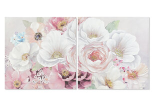 Maal DKD Home Decor Kwiaty Shabby Chic (60 x 2,5 x 60 cm) (2 Ühikut) hind ja info | Seinapildid | kaup24.ee