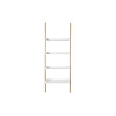 Riiulid DKD Home Decor Naturaalne MDF Valge Bambus (57 x 30 x 152 cm) цена и информация | Полки | kaup24.ee