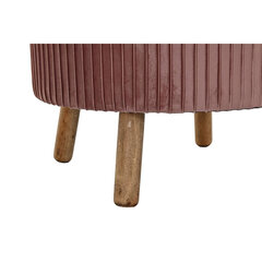 Подставка для ног DKD Home Decor, натуральный деревянный велюр, светло-розовая (61 x 61 x 38 см) цена и информация | Кресла-мешки и пуфы | kaup24.ee