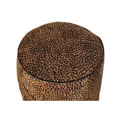 Jalatugi DKD Home Decor Must Pruun Nahk Leopard (46 x 46 x 50 cm) hind ja info | Kott-toolid, tumbad, järid | kaup24.ee