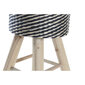 Jalatugi DKD Home Decor Must Puit Pruun Puuvill (28 x 28 x 41 cm) (2 Ühikut) цена и информация | Kott-toolid, tumbad, järid | kaup24.ee