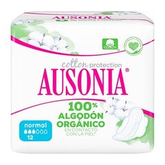 Normal hügieenisidemed tiibadega Organic Ausonia (12 uds) hind ja info | Tampoonid, hügieenisidemed, menstruaalanumad | kaup24.ee