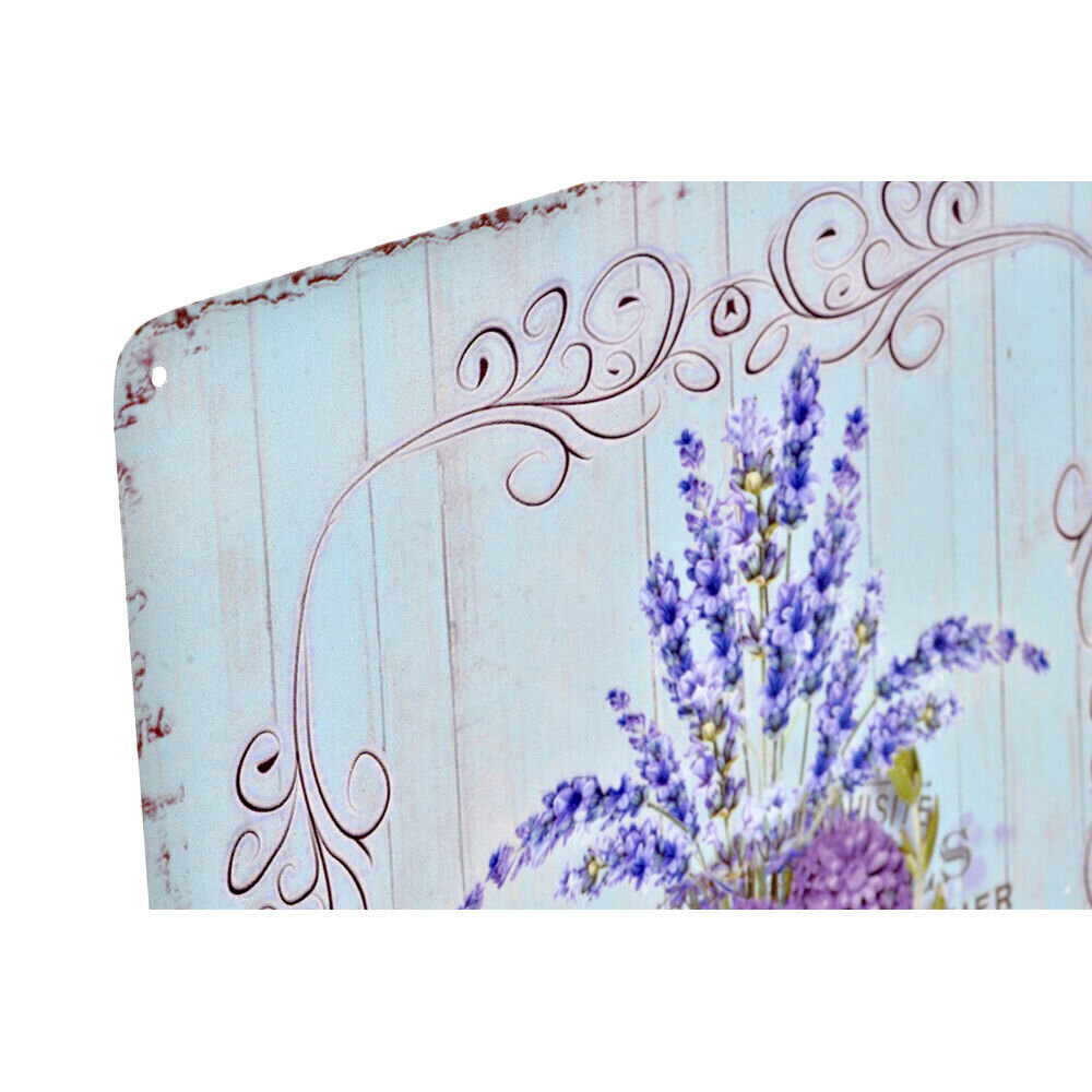 Seinakaunistus DKD Home Decor Sinine Metall Lavendel Shabby Chic (3 Ühikut) hind ja info | Sisustuselemendid | kaup24.ee