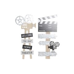 Настенный декор DKD Home Decor Классическое кино (32 x 2 x 70 см) (2 шт.) цена и информация | Детали интерьера | kaup24.ee