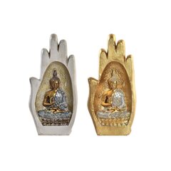 Dekoratiivkuju DKD Home Decor Hall Kuldne Buddha Vaik (10 x 7,2 x 20,9 cm) (2 Ühikut) hind ja info | Sisustuselemendid | kaup24.ee