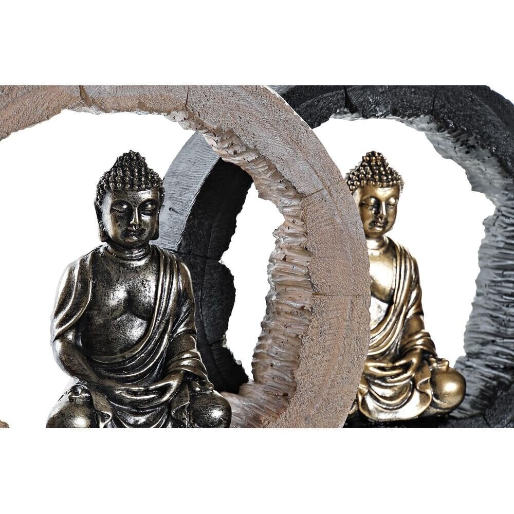 Dekoratiivkuju DKD Home Decor Must Kuldne Buddha Vaik (20,8 x 6 x 18,5 cm) (2 Ühikut) hind ja info | Sisustuselemendid | kaup24.ee