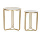 2 tooli komplekt DKD Home Decor Kuldne Metall Valge Marmor (47,5 x 47,5 x 56 cm) hind ja info | Diivanilauad | kaup24.ee