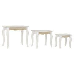 Набор из трех столиков DKD Home Decor, натуральный деревянный MDF, белый (53 x 35 x 47 см) цена и информация | Журнальные столики | kaup24.ee