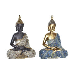 Dekoratiivkuju DKD Home Decor Sinine Kuldne Pruun Buddha Vaik (2 Ühikut) (20 x 11 x 29 cm) цена и информация | Детали интерьера | kaup24.ee