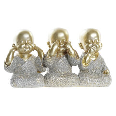 Dekoratiivkuju DKD Home Decor Šampanja Kuldne Buddha Vaik (16,5 x 5,3 x 9 cm) цена и информация | Детали интерьера | kaup24.ee