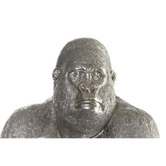 Dekoratiivkuju DKD Home Decor Hõbedane Vaik Gorilla (46 x 40 x 61 cm) цена и информация | Детали интерьера | kaup24.ee