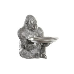 Dekoratiivkuju DKD Home Decor Hõbedane Vaik Gorilla (38 x 55 x 52 cm) hind ja info | Sisustuselemendid | kaup24.ee