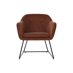 Кресло DKD Home Decor, чёрный металл лён терракот (63 x 64 x 70 см) цена и информация | Кресла в гостиную | kaup24.ee