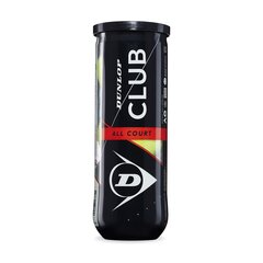 Tennisepallid D TB CLUB AC 3 PET Dunlop 601334 3 Tükid, osad (Naturaalne kumm) цена и информация | Товары для большого тенниса | kaup24.ee