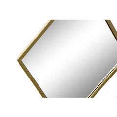 Seinapeegel DKD Home Decor Peegel Kuldne Metall Rombid (63 x 2 x 90 cm) hind ja info | Peeglid | kaup24.ee