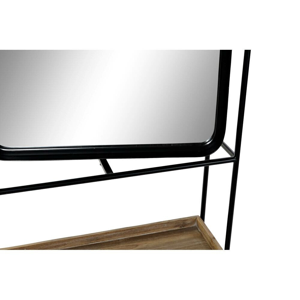 Seinapeegel DKD Home Decor Peegel Naturaalne Must Metall Puit (60 x 17 x 183 cm) hind ja info | Peeglid | kaup24.ee