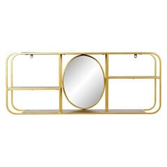 Seinapeegel DKD Home Decor Peegel Kuldne Metall Puit Pruun (100 x 18 x 40 cm) hind ja info | Peeglid | kaup24.ee