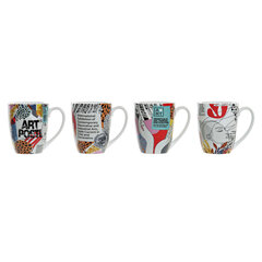 Кружка Mug DKD Home Decor Фарфор, 360 мл, 4 шт. цена и информация | Стаканы, фужеры, кувшины | kaup24.ee