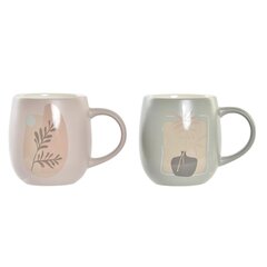 Кружка Mug DKD Home Decor Фарфор, 240 мл, 2 шт. цена и информация | Стаканы, фужеры, кувшины | kaup24.ee