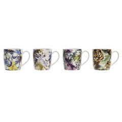 Кружка Mug DKD Home Decor Фарфор, 400 мл, 4 шт. цена и информация | Стаканы, фужеры, кувшины | kaup24.ee