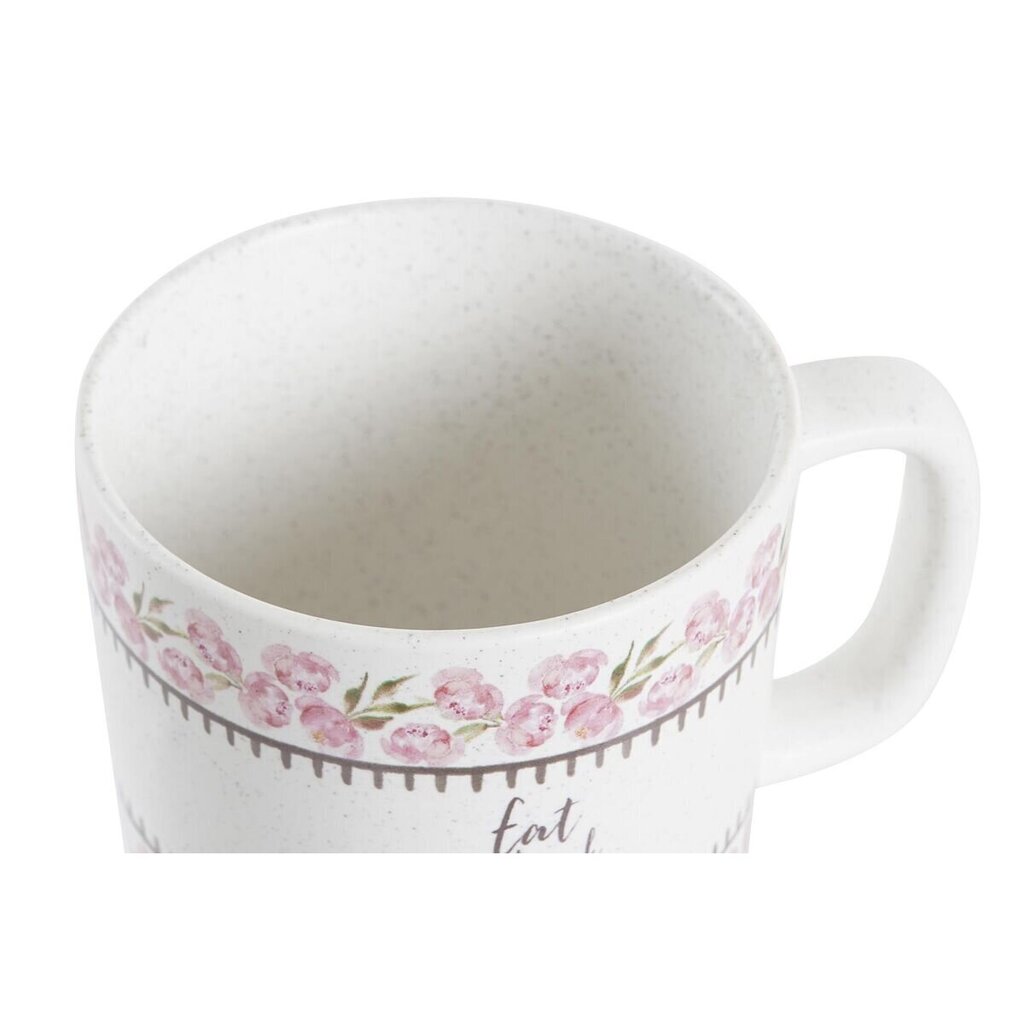 Velika Šalica DKD Home Decor Portselan Hall Beež Roosa Valge Shabby Chic (330 ml) (3 Ühikut) hind ja info | Klaasid, tassid ja kannud | kaup24.ee