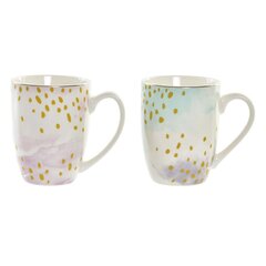 Кружка Mug DKD Home Decor, белая, 380 мл, 2 шт. цена и информация | Стаканы, фужеры, кувшины | kaup24.ee