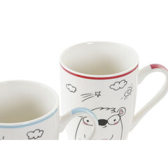 Кружка Mug DKD Home Decor Фарфор, 350 мл, 4 шт. цена и информация | Стаканы, фужеры, кувшины | kaup24.ee