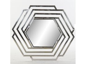 Настенное зеркало DKD Home Decor, серебристое, нержавеющая сталь Shabby Chic (71 x 2 x 81 см) цена и информация | Подвесные зеркала | kaup24.ee