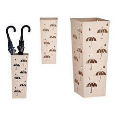 Корзина для зонтов, квадратная, металл, кремовая (21 x 50 x 21 см) цена и информация | Зонты, маркизы, стойки | kaup24.ee