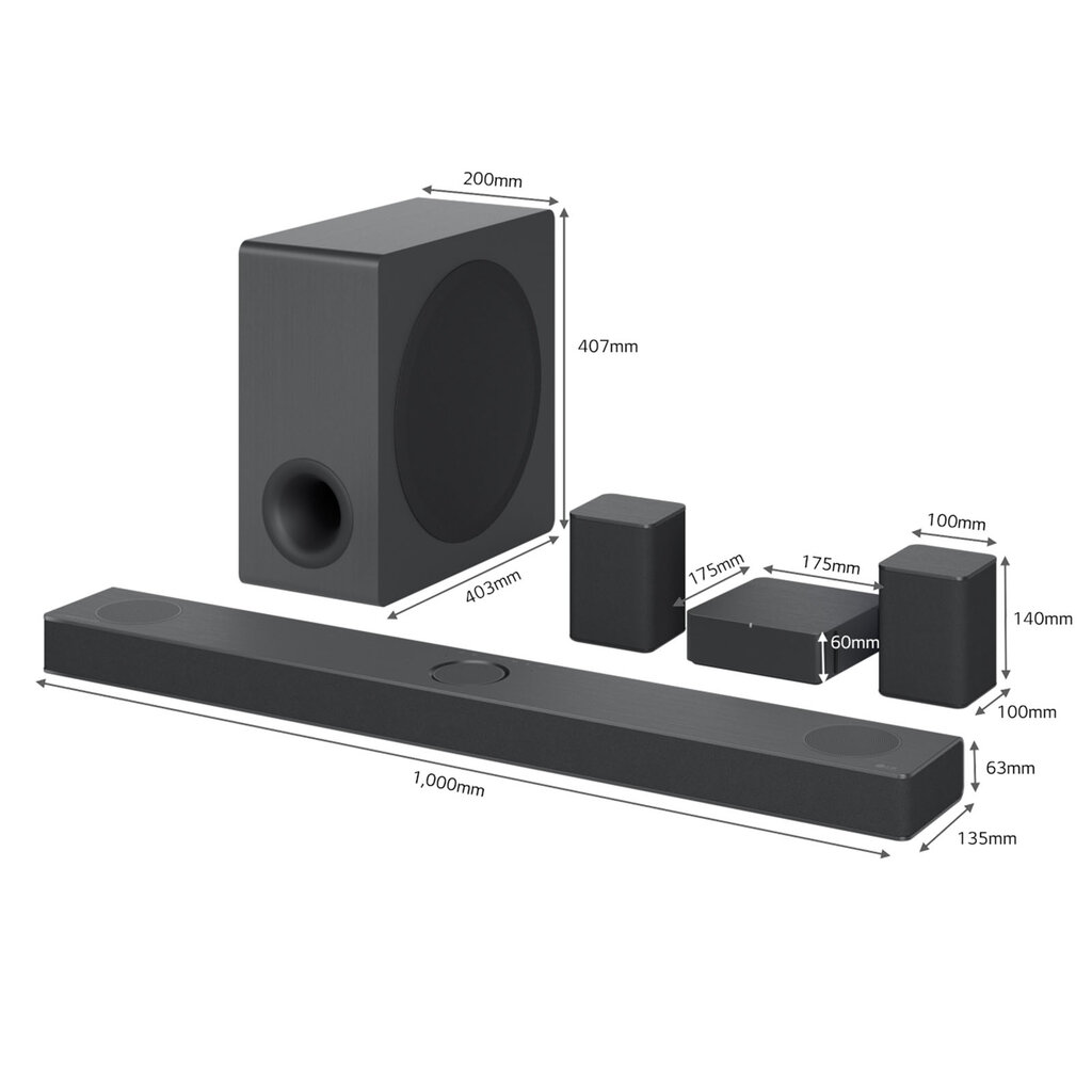 LG S80QR 5.1.3 Dolby Atmos Soundbar hind ja info | Koduaudio ja "Soundbar" süsteemid | kaup24.ee