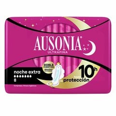 Ночные компрессы Ausonia Extra (8 uds) цена и информация | Тампоны, гигиенические прокладки для критических дней, ежедневные прокладки | kaup24.ee