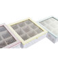Infusioonide Karp DKD Home Decor Kristall Metall MDF (24 x 24 x 7 cm) (3 Ühikut) hind ja info | Toidu säilitusnõud | kaup24.ee