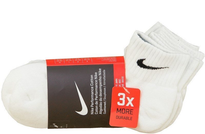 Naiste sokid Nike Performance Cotton SX4703-101 3 tk, valge цена и информация | Meeste sokid | kaup24.ee