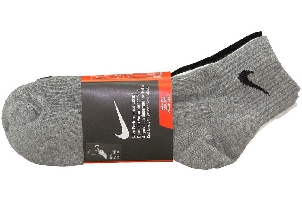 Meeste sokid Nike Performance Cotton SX4703-901 3 tk, must/hall/valge hind ja info | Meeste sokid | kaup24.ee