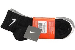 Meeste sokid Nike Performance Cotton SX4703-901 3 tk, must/hall/valge цена и информация | Мужские носки | kaup24.ee