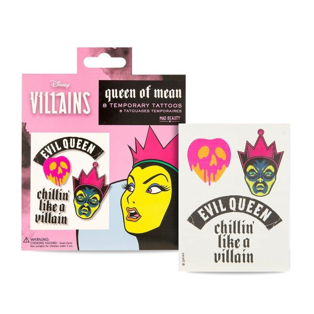 Ajutised Tätoveeringud Mad Beauty Disney Villains Evil Queen hind ja info | Meigipintslid, -käsnad | kaup24.ee