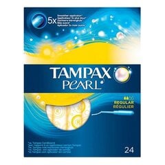 Упаковка тампонов Pearl Regular Tampax, 24 шт. цена и информация | Тампоны, гигиенические прокладки для критических дней, ежедневные прокладки | kaup24.ee