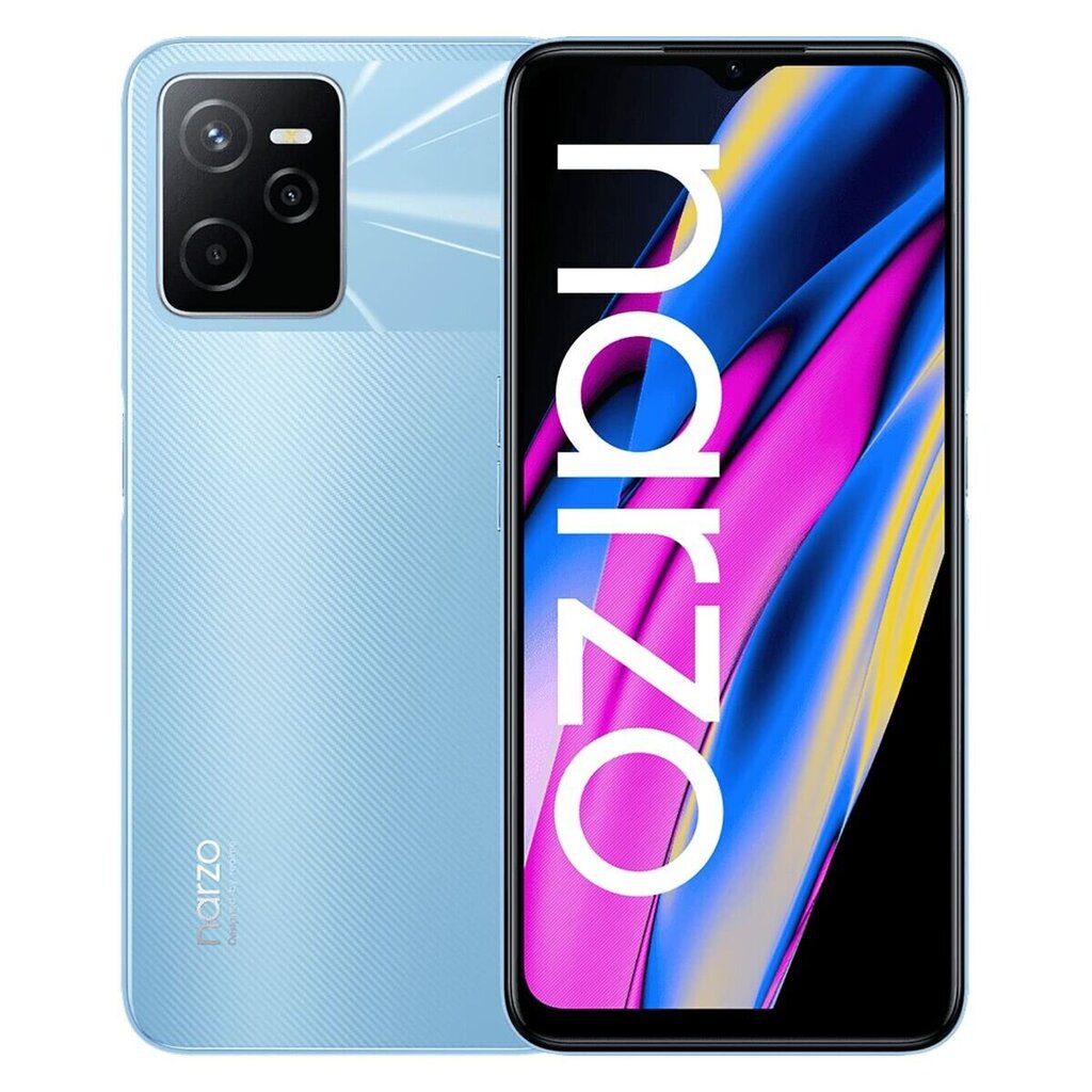 Realme Narzo 50A Prime, 64 GB, Dual SIM, Flash Blue цена и информация | Telefonid | kaup24.ee