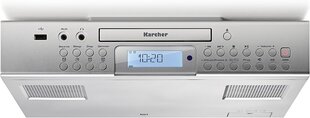 Karcher RA 2050 Unterbauradio (FM Radio, CD Player, USB, USB зарядное устройство, таймер обратного отсчета, пульт дистанционного управления) Серебро цена и информация | Радиоприемники и будильники | kaup24.ee