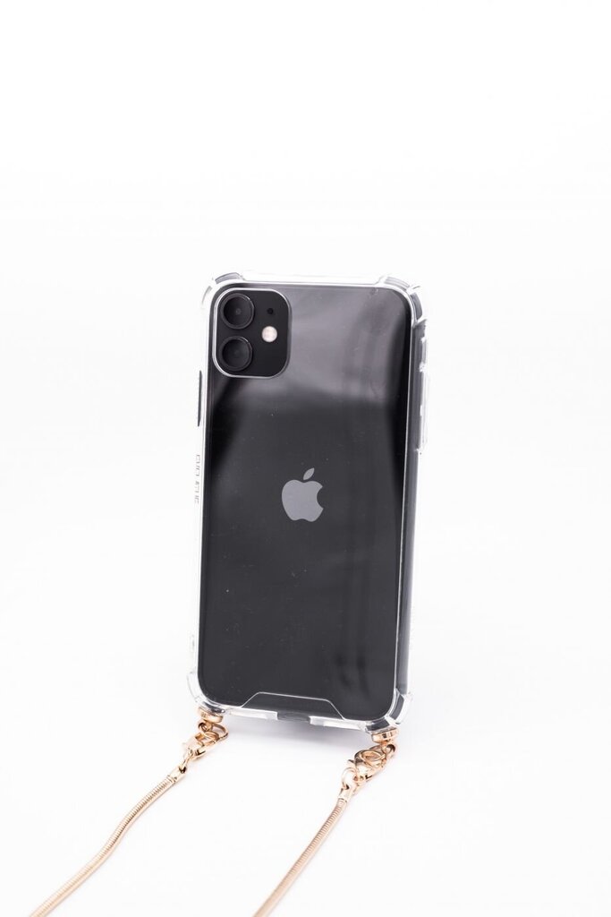 Evelatus Xiaomi Note 8 Silicone TPU Transparent with Necklace Strap Gold hind ja info | Telefoni kaaned, ümbrised | kaup24.ee