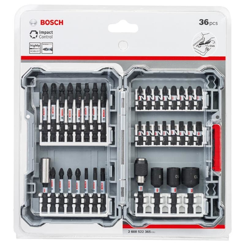 Bosch Impact Control otsikute komplekt, 36 tk. hind ja info | Käsitööriistad | kaup24.ee