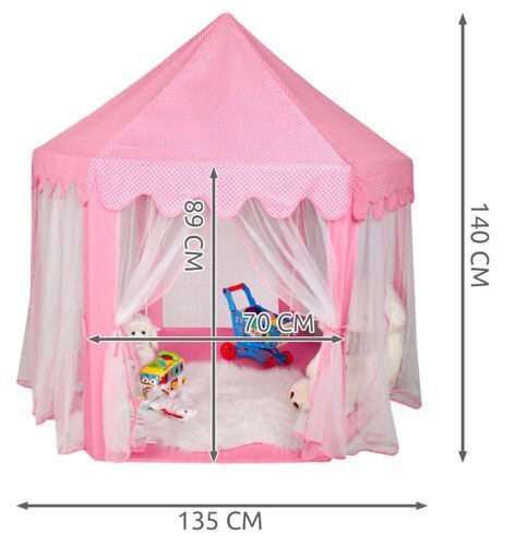 Printsessi mängutelk, roosa hind ja info | Mänguväljakud, mängumajad | kaup24.ee