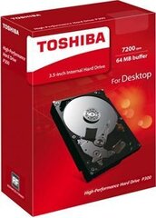 Toshiba P300 Performance 3.5 3TB, HDWD130EZSTA цена и информация | Внутренние жёсткие диски (HDD, SSD, Hybrid) | kaup24.ee