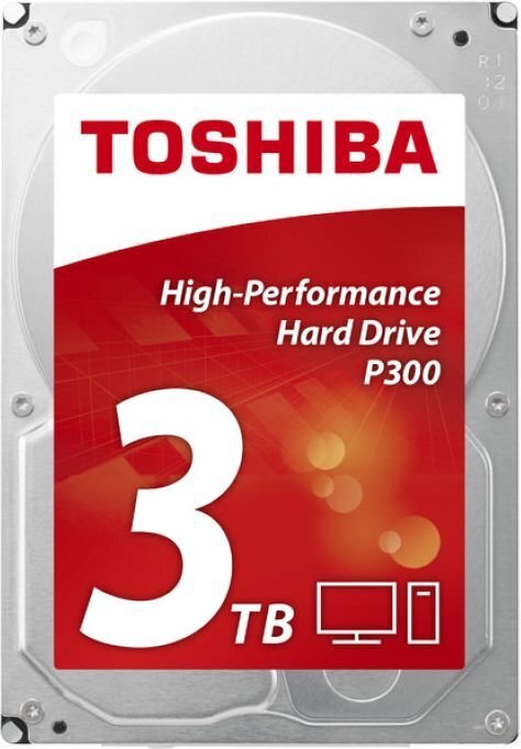 Toshiba P300 Performance 3.5 3TB, HDWD130EZSTA цена и информация | Sisemised kõvakettad (HDD, SSD, Hybrid) | kaup24.ee