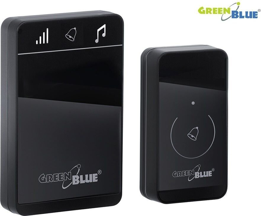 GreenBlue Wirelees bell GB112 52 laulu must GreenBlue hind ja info | Uksekellad, uksesilmad | kaup24.ee